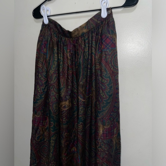 Ralph Lauren Purple Label Wool and Silk Blend  Paisley Equestrian Skirt - Picture 7 of 9